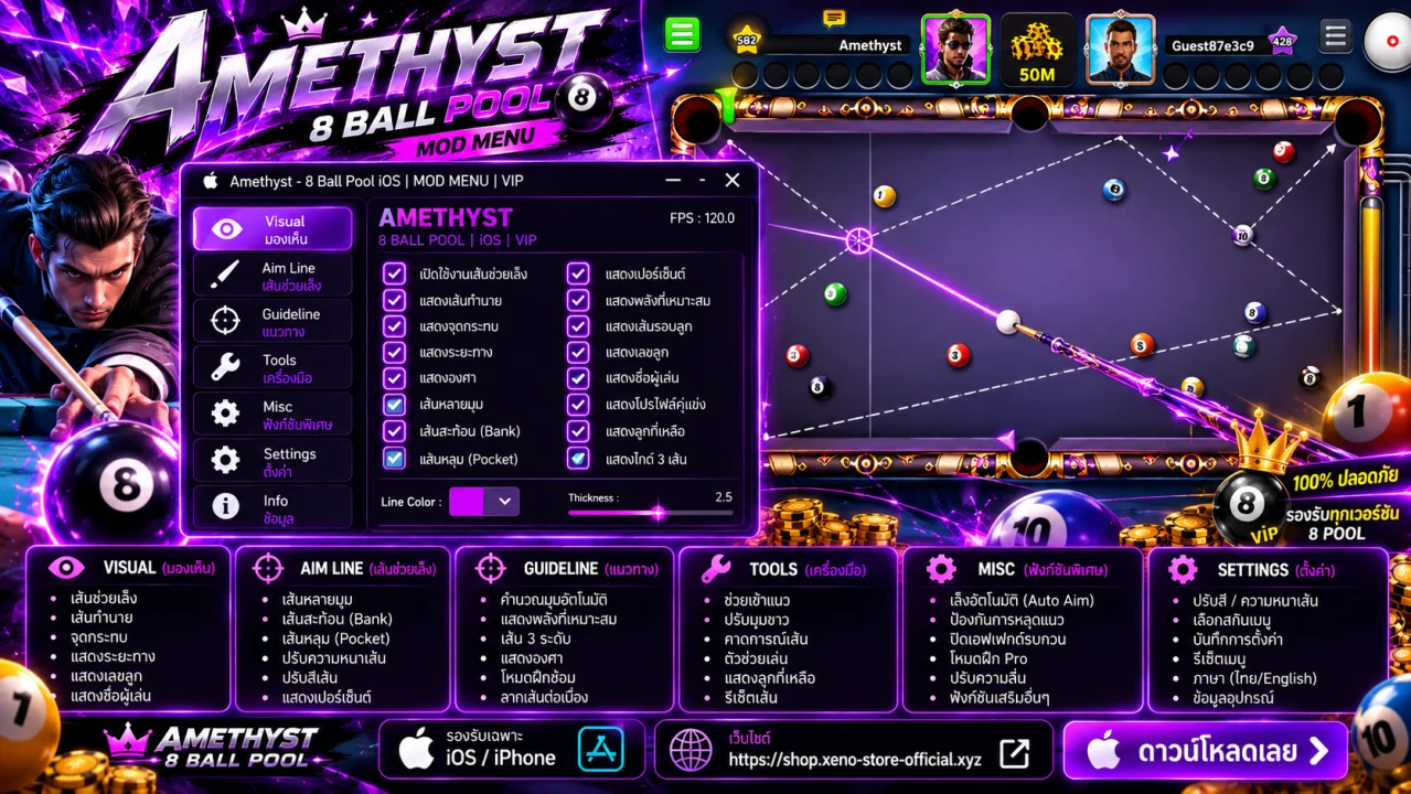 HACK 8 BALL POOL - Amethyst IOS