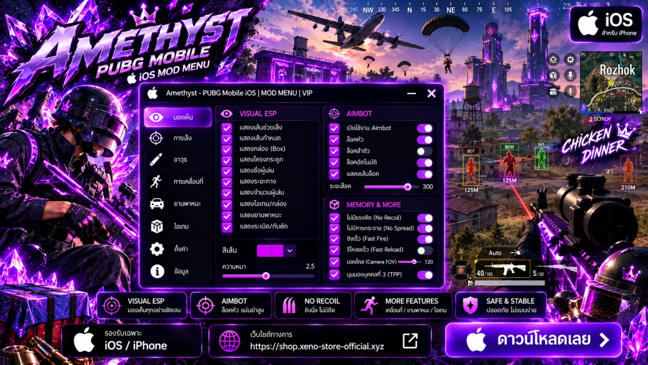 HACK PUBG - Amethyst IOS